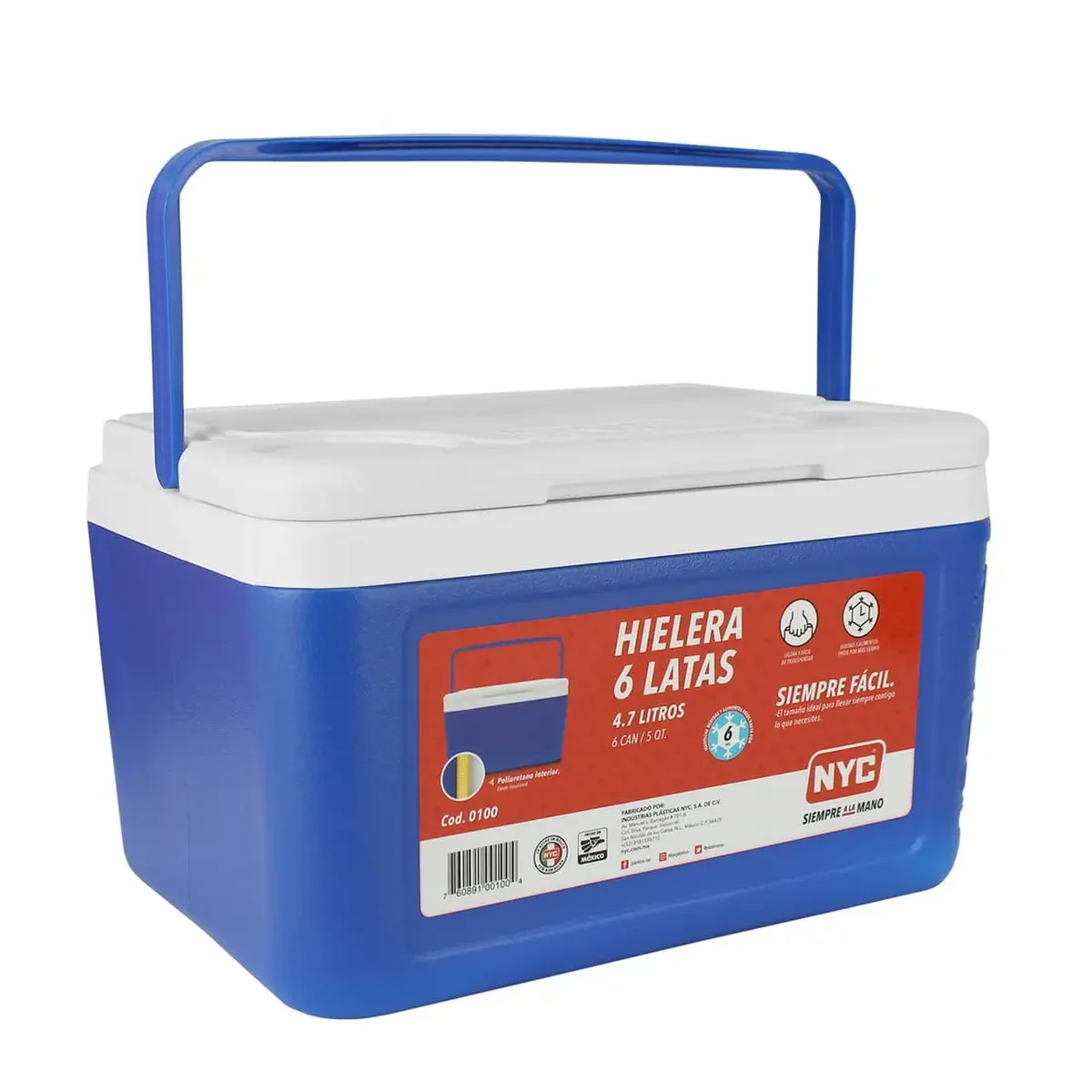 Mini Hielera Recipiente Contenedor De Plástico 4.7l